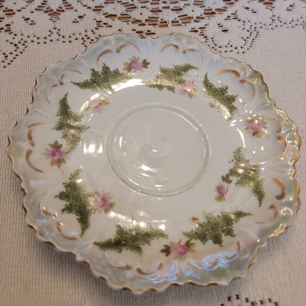 Vintage MZ Austria Floral Saucer Plate/Trinket Dish EUC - Picture 3 of 6